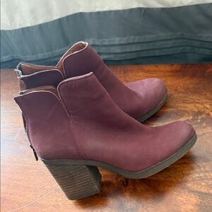 Lucky Brand Burgundy Heeled Boots